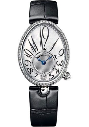 Breguet Reine de Naples 8918 - White Gold Case - Mother-Of-Pearl Dial - Black Leather Strap - 8918BB/58/964/D00D3L