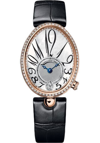 Breguet Reine de Naples 8918 - Rose Gold Case - Mother-Of-Pearl Dial - Black Leather Strap - 8918BR/58/964/D00D3L