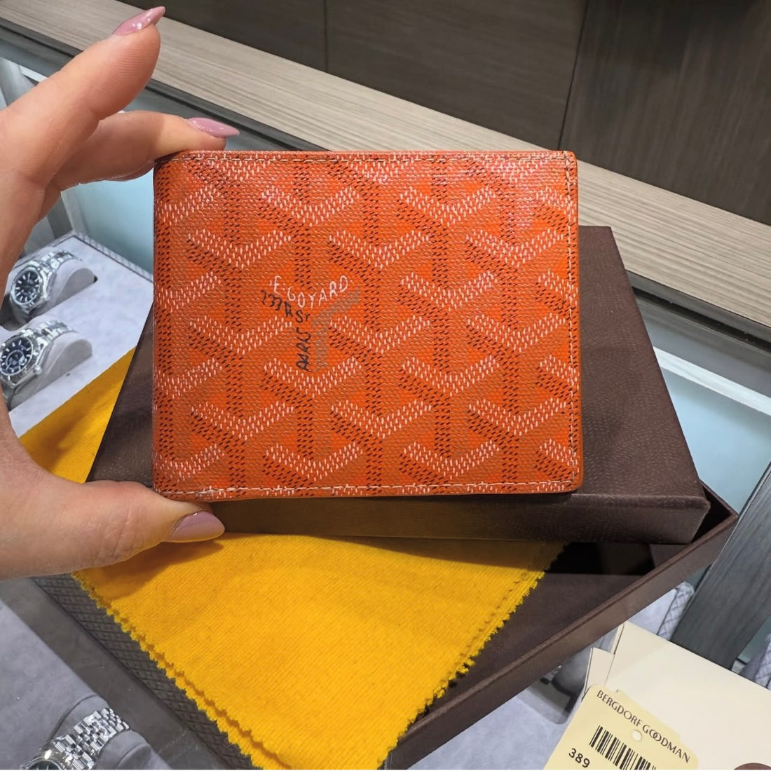 Pre-Owned Goyard Victoire Bifold Wallet Orange (2016)