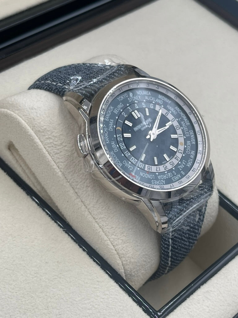 Unworn Patek Philippe World Time 18k White Gold Blue-Grey Dial Ref. 5330G-001 (2025)
