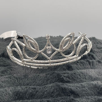 Sterling Silver CZ Tiara Headband | Cubic Zirconia | 47.4 grams (30.5 DWT)