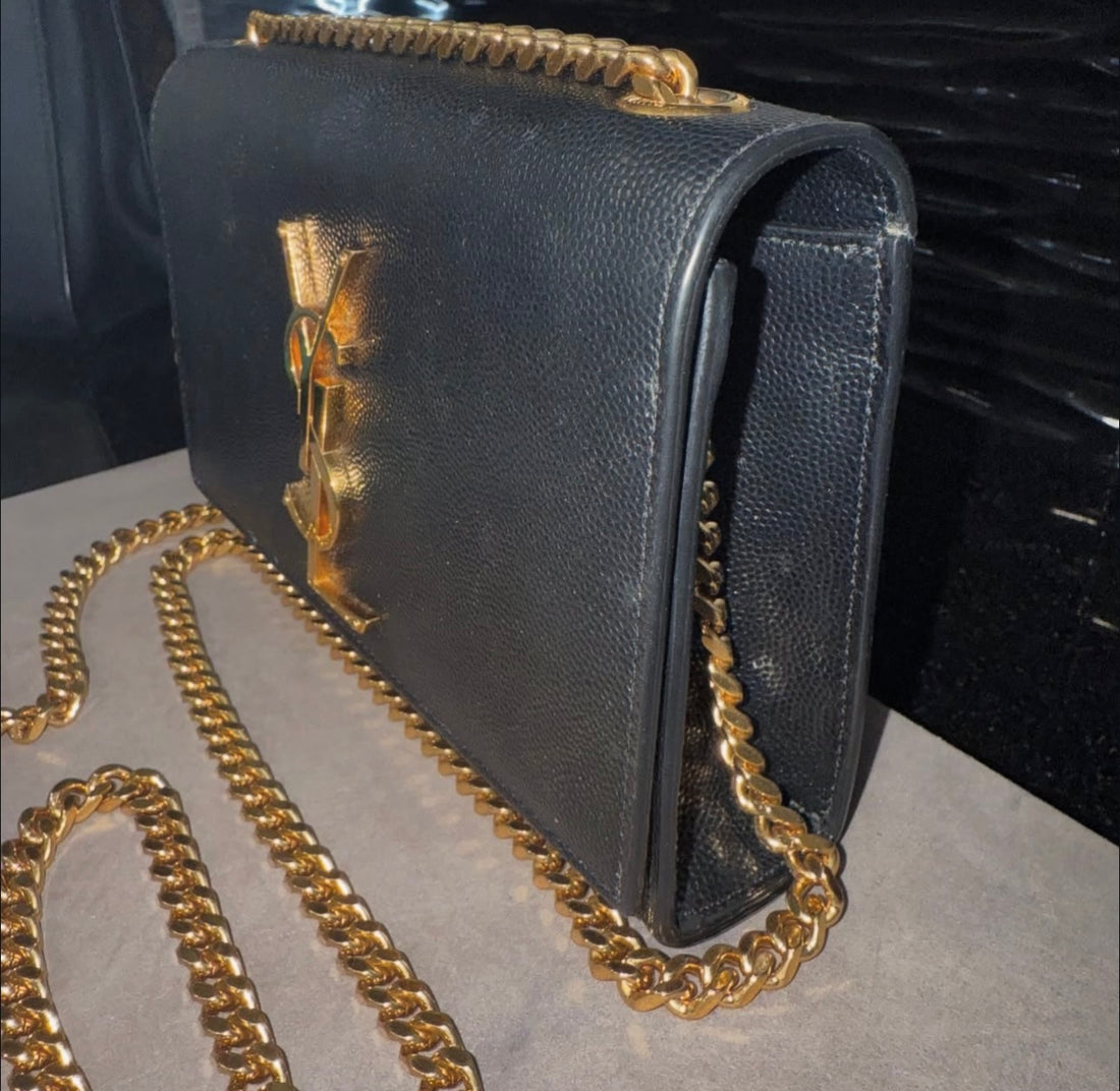 Pre-owned YSL Saint Laurent Black Kate Small Crossbody bag ARS354121 0416 (2016) GHW