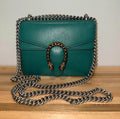 Pre-owned Gucci Mini Dionysus Shoulder Bag in Emerald Green Calfskin (Model 421970)