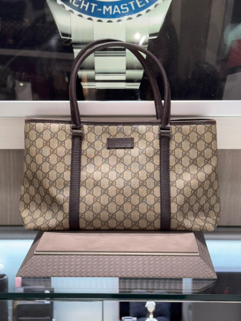 Pre-owned Gucci Joy Original GG Supreme Canvas Tote Style: 114595