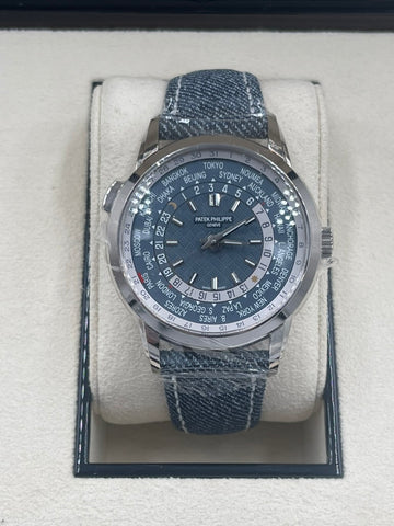 Unworn Patek Philippe World Time 18k White Gold Blue-Grey Dial Ref. 5330G-001 (2025)