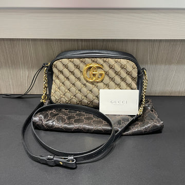 Pre-owned Gucci Marmont GG Canvas Camera Bag