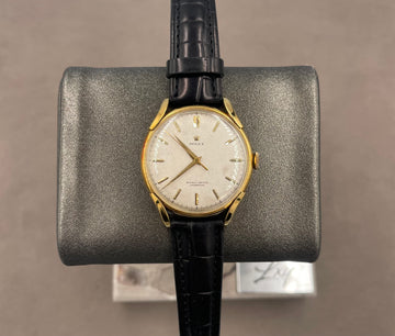 Pre-owned Rolex Men's Bombay 36mm ref.4891 White Index Dial on Leather Strap w/Box
