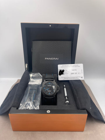 Pre-owned Panerai PAM01661 Luminor Marina Carbotech Automatic 44mm Black Dial Men's Watch 2023