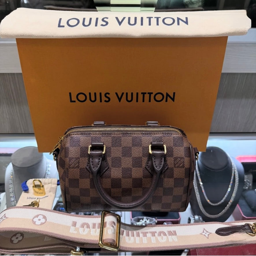 Pre-Owned Louis Vuitton Speedy 20 Bandoulière Damier Ebene