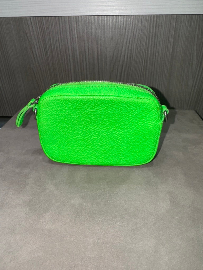 Pre-owned Balenciaga Mini Cash Crossbody Bag in Lime Green