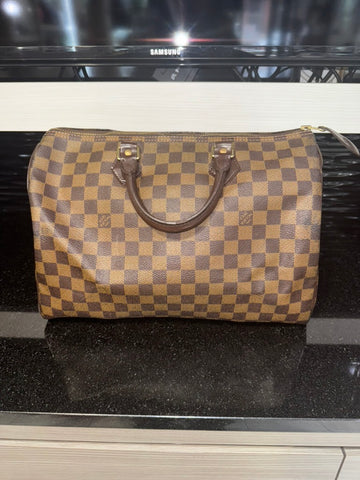 Pre-owned Louis Vuitton Speedy 35 Damier Ebene SD2068 (2008)