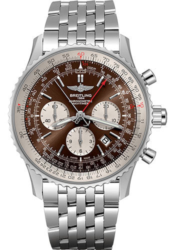 Breitling Navitimer B03 Chronograph Rattrapante 45 Watch - Steel - Panamerican Bronze Dial - Steel Bracelet - AB0310211Q1A1