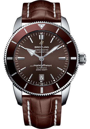 Breitling Superocean Heritage II 46 Watch - Steel Case - Copperhead Bronze Dial - Brown Croco Strap - AB202033/Q618/757P/A20D.1