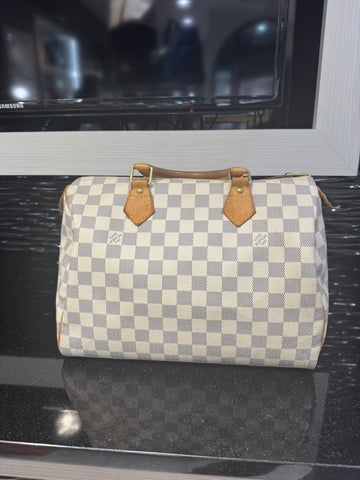 Pre-owned Louis Vuitton Speedy 30 Damier Azur SD4112 (2012)