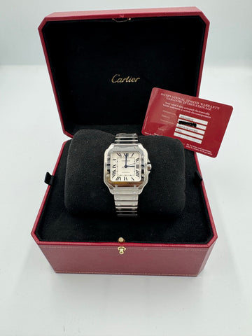 Pre-owned CARTIER Santos de Cartier watch WSSA0010- Midsize