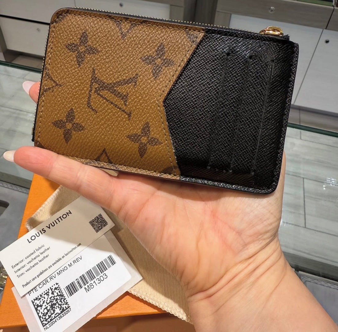 Louis Vuitton Recto Verso Card Holder in Monogram Reverse Canvas
