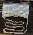Pre-owned Balenciaga XS Hourglass in Denim