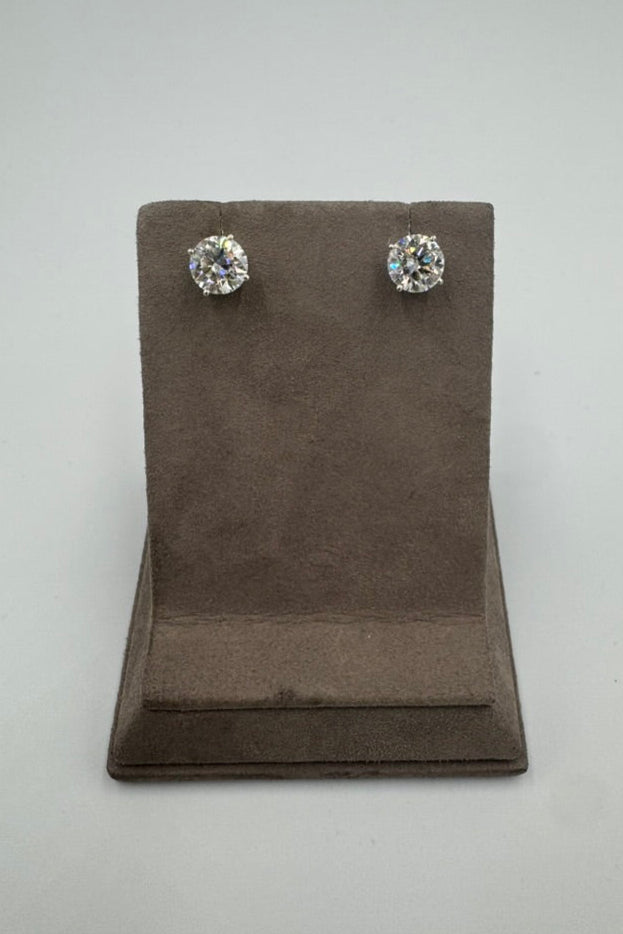 4.06 ctw Lab Grown Solitare Diamond Earrings