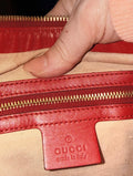Pre-owned Gucci GG Apollo Shoulder Bag in Red Leather