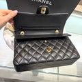 Pre-owned Chanel Black Medium Classic Double Flap Bag w/ GHW