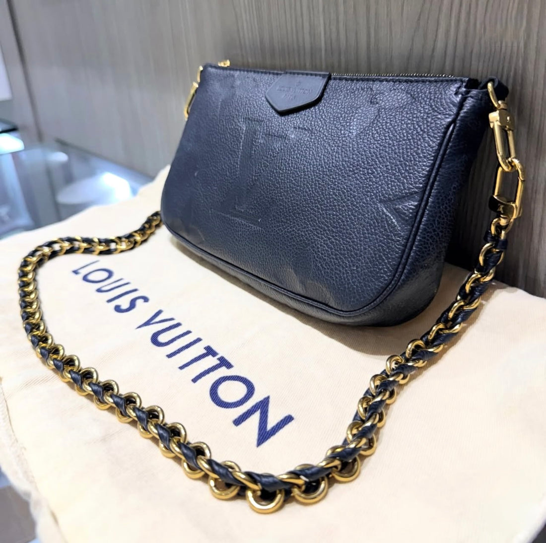 Pre-owned Louis Vuitton Empreinte Monogram Giant Accessories Small Pochette Only