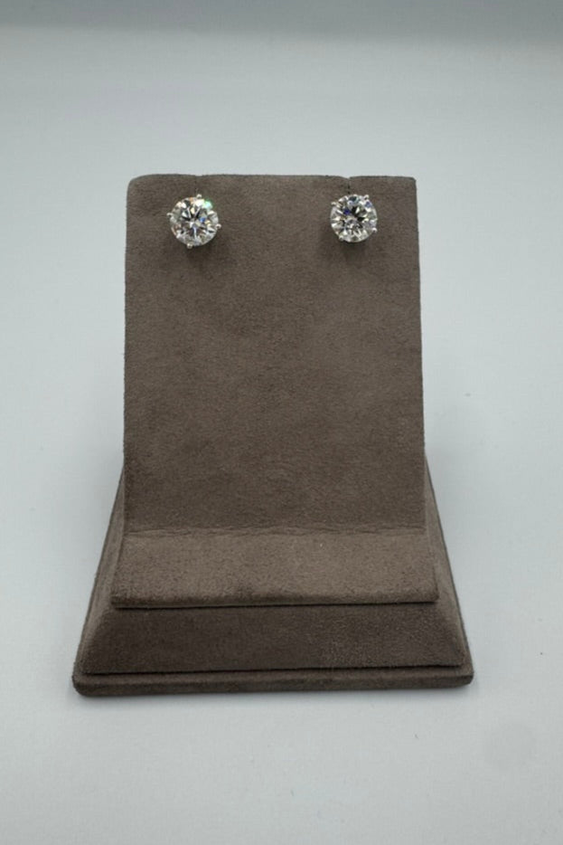 4.08 ctw Lab Grown Solitare Diamond Earrings