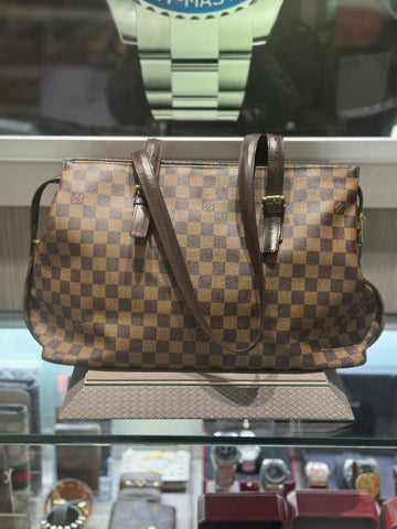 Pre-owned Louis Vuitton Chelsea Damier Ebene Shoulder Bag tote