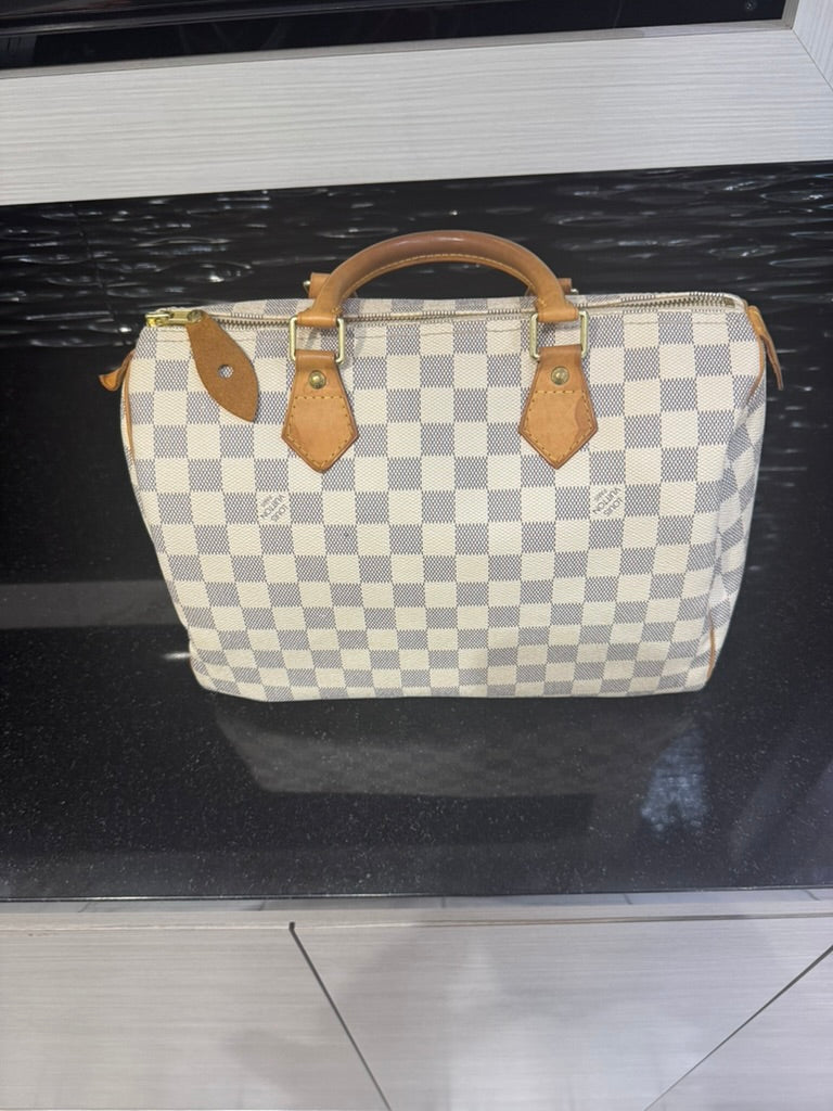 Pre-owned Louis Vuitton Speedy 30 Damier Azur SD4112 (2012)