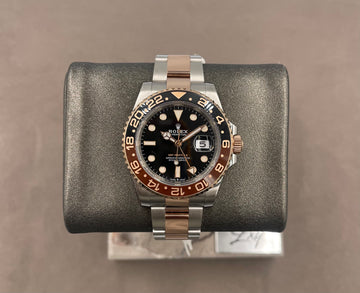 Pre-owned Rolex Men's GMT-Master II "Root Beer" 40mm ref.126711CHNR Black Dial Ceramic Bezel on Oyster w/Box & Card (2022)