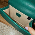Pre-owned Gucci Mini Dionysus Shoulder Bag in Emerald Green Calfskin (Model 421970)