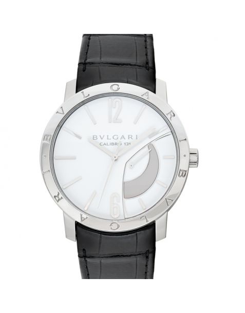 Bvlgari Manual-winding White Dial Stainless Steel Men's Watch