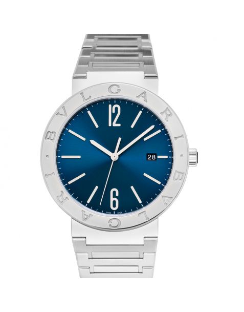 Bvlgari Automatic Blue Dial Stainless Steel Men's Watch