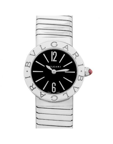 Bvlgari Tubogas Quartz Black Dial Ladies Watch