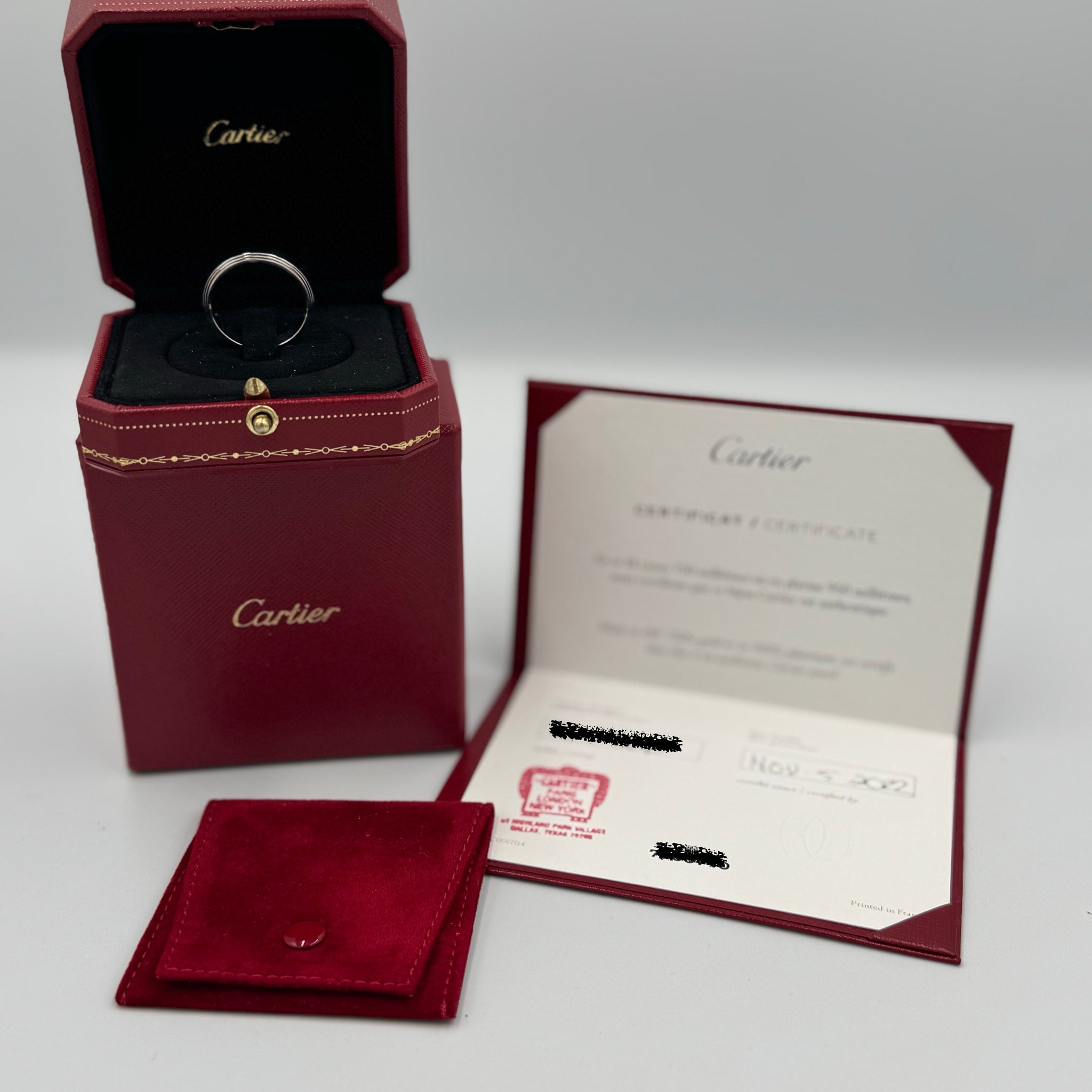 Pre-owned Cartier  Platinum Damours Wedding band 11-1/4 (2022)