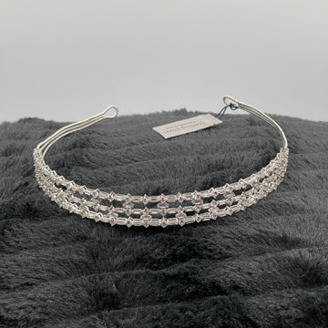 Sterling Silver CZ Tiara Headband | Cubic Zirconia | 35.3 grams (22.7 DWT)