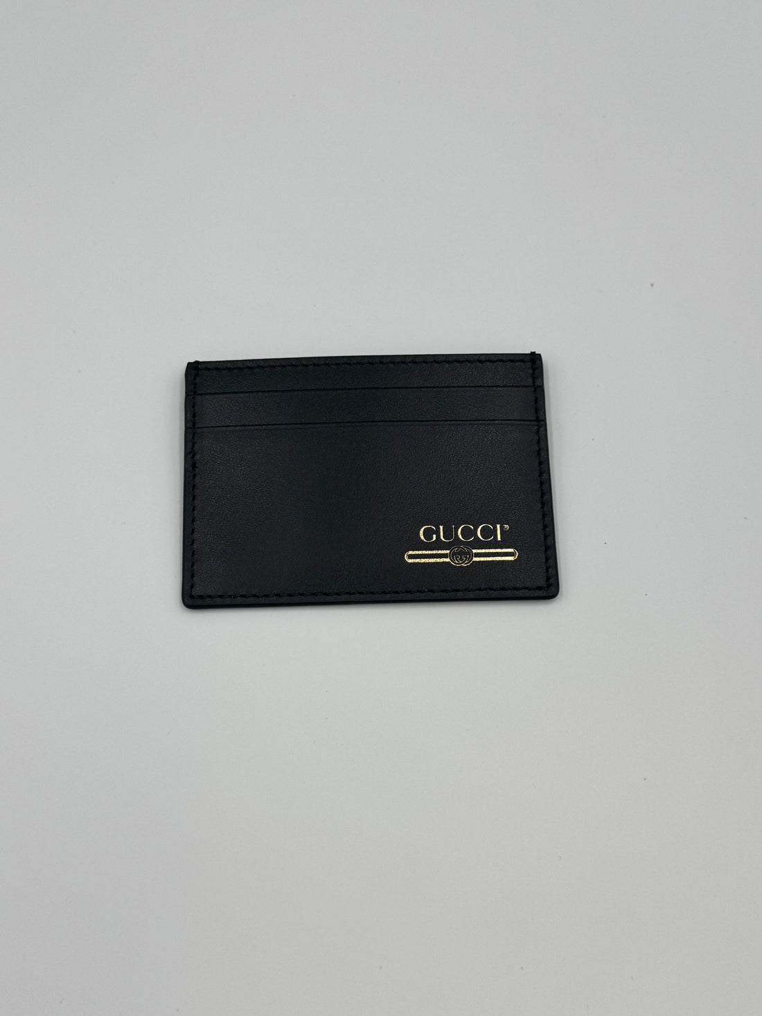 Unworn Gucci Black Smooth with Logo Cardholder Style: 547596