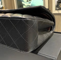 Pre-owned Chanel Black Medium Classic Double Flap Bag w/ GHW