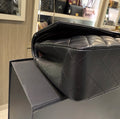 Pre-owned Chanel Black Medium Classic Double Flap Bag w/ GHW