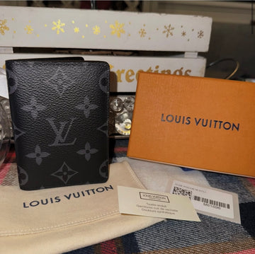 Pre-owned Louis Vuitton Pocket Organizer in Monogram Eclipse