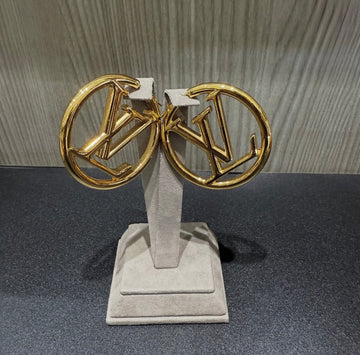 Pre-owned Louis Vuitton Louise Hoop GM Earrings