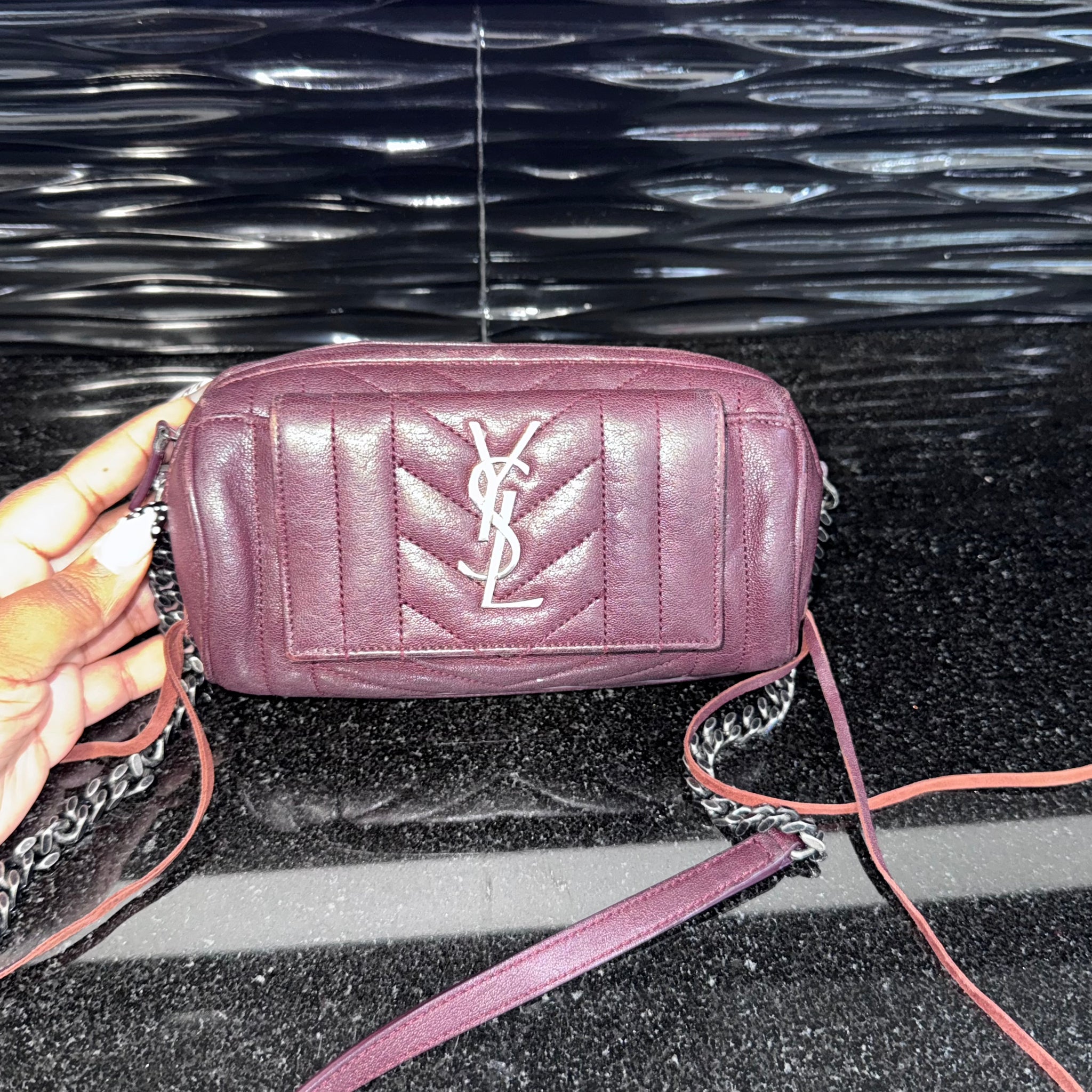 Pre-owned YSL Saint Laurent Monogram East West Rider Bag