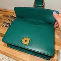 Pre-owned Gucci Mini Dionysus Shoulder Bag in Emerald Green Calfskin (Model 421970)