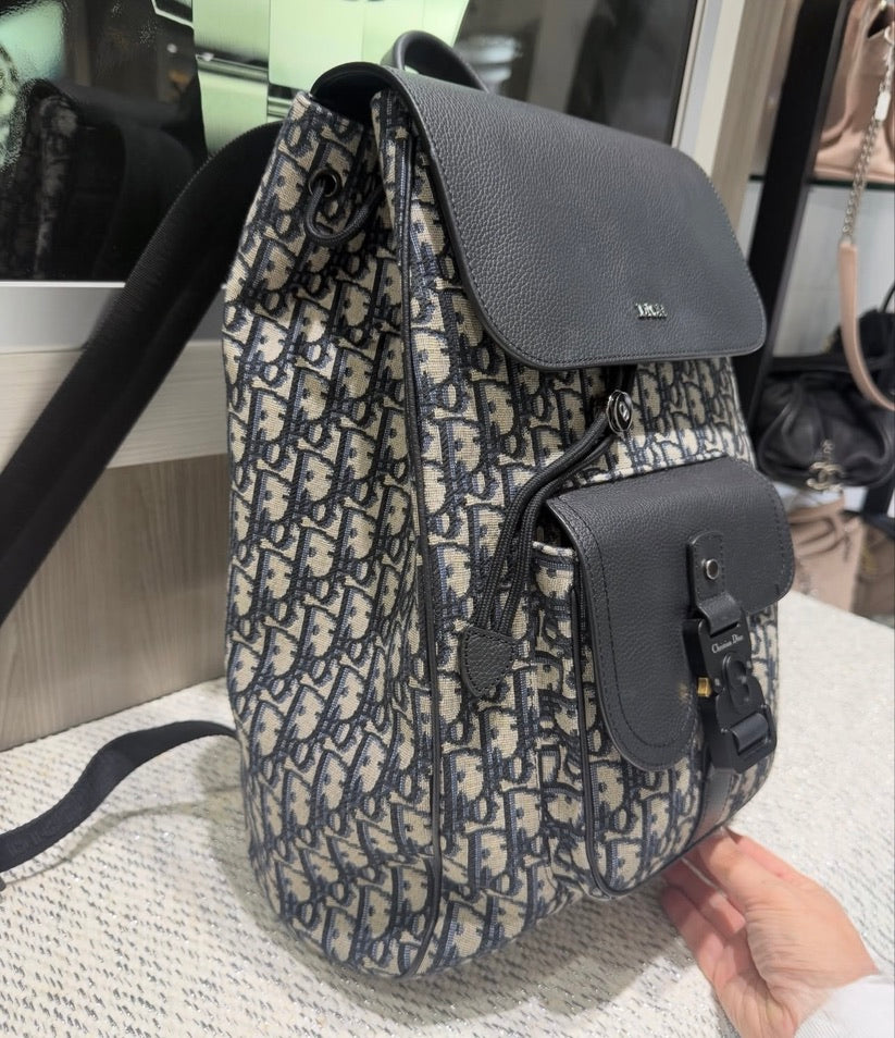 Pre-owned Dior Saddle Backpack with Flap