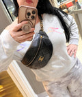 Pre-owned Chanel Quilted Waist Belt / Sling Bag 2024 Microchip