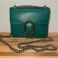 Pre-owned Gucci Mini Dionysus Shoulder Bag in Emerald Green Calfskin (Model 421970)