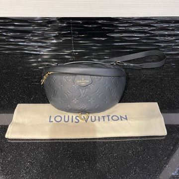 Pre-owned Louis Vuitton Monogram Empreinte Bumbag in Black
