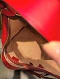 Pre-owned Gucci GG Apollo Shoulder Bag in Red Leather