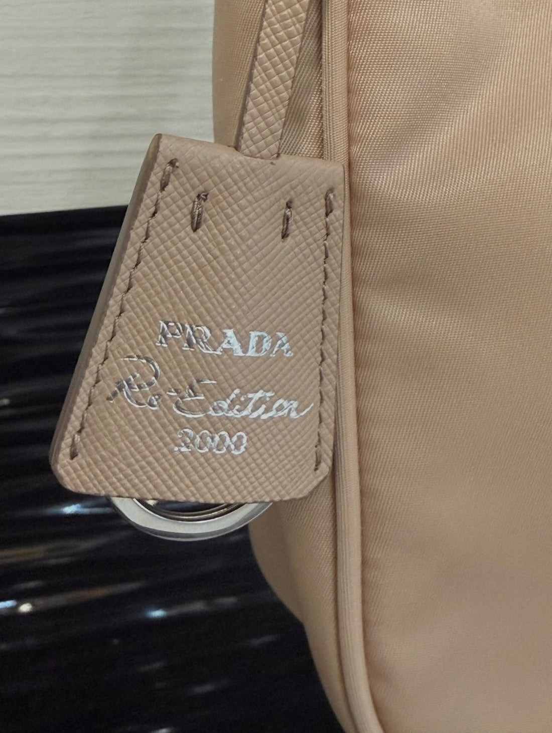 Pre-owned Prada Beige Camel Re-Nylon Re-Edition 2000 with 2020 Receipt card