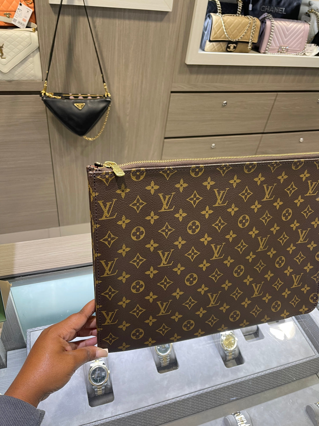 Pre-owned Louis Vuitton Document Pouche Monogram (2007)