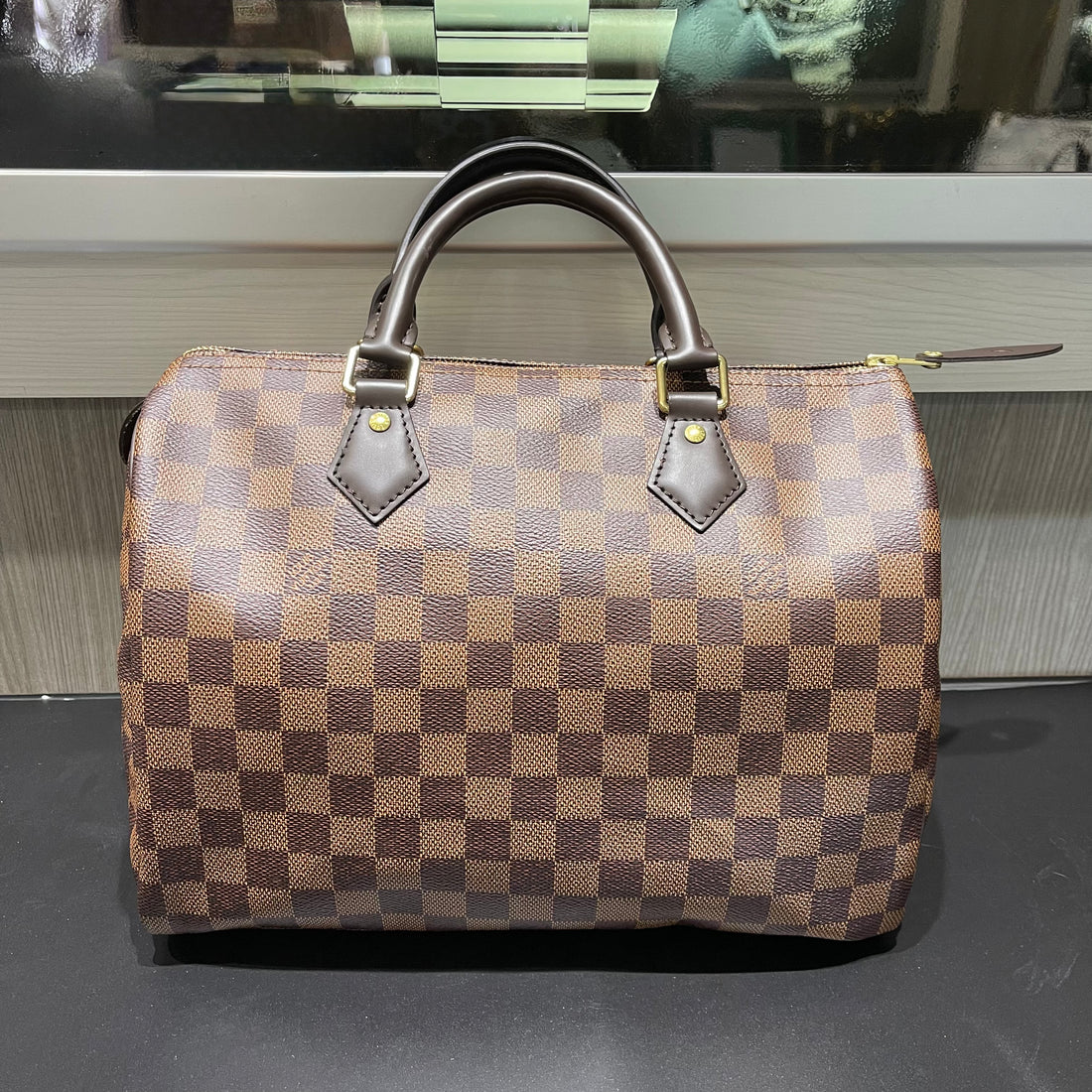 Pre-owned Louis Vuitton Speedy 30 Top Handle Damier Ebene